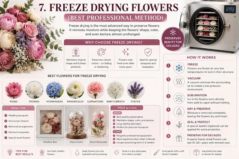 freeze drying flowers