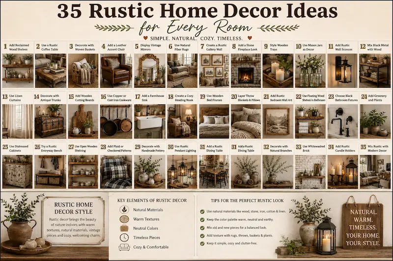 35 rustic home decor ideas