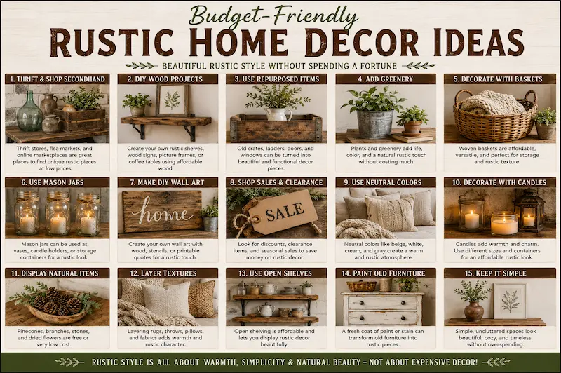 budget-friendly rustic home decor ideas