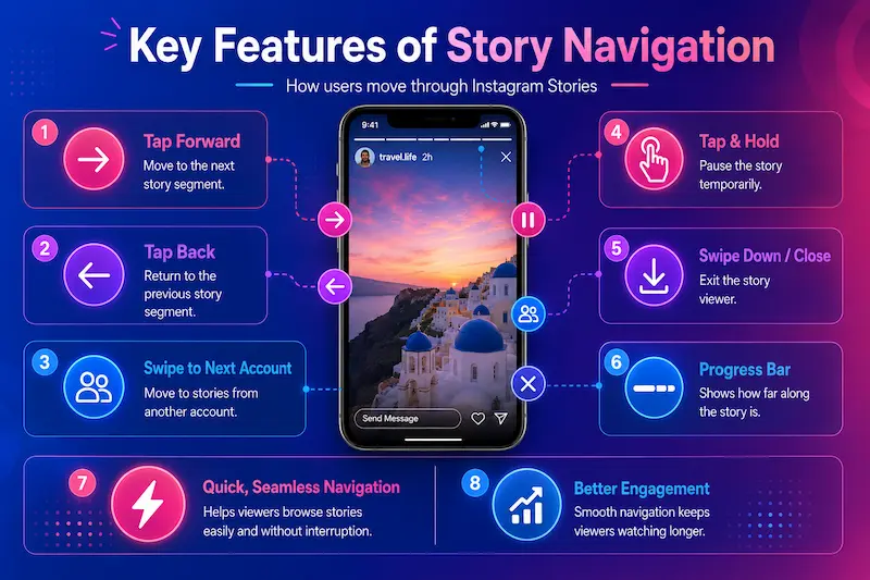 key features of story navigation
