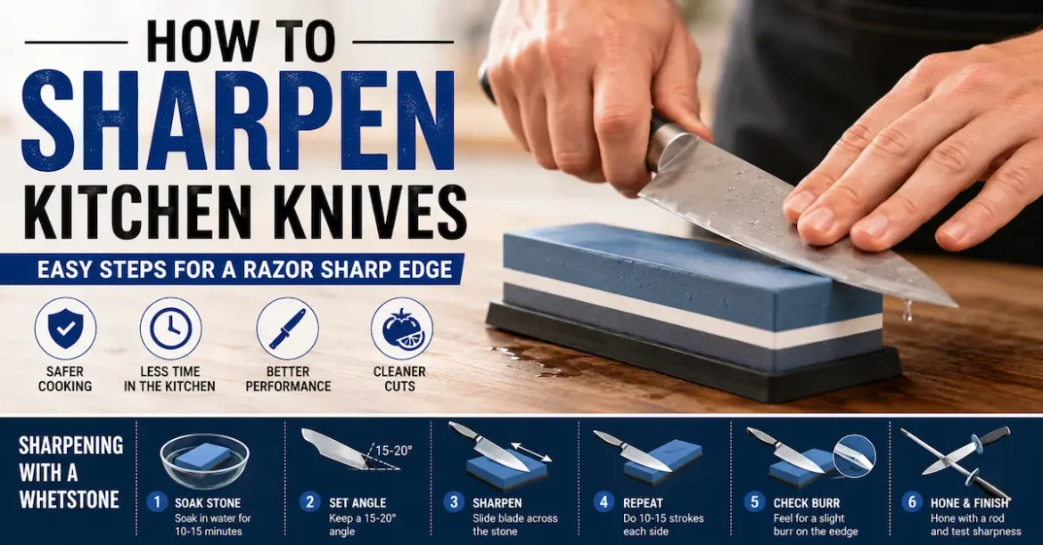 how to sharpen kitchen knives